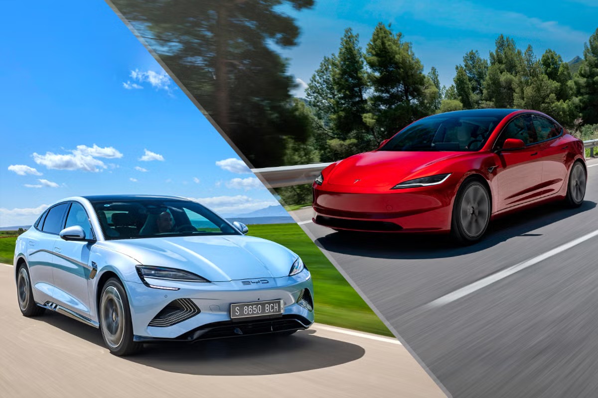 BYD legyőzte Teslát 2025 elektromos autó eladás