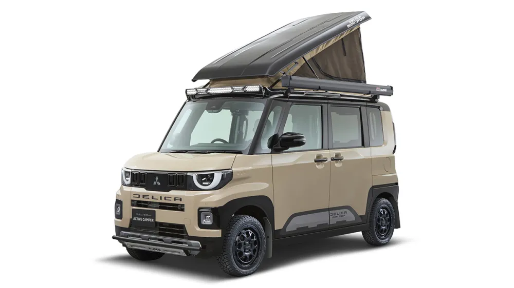 Mitsubishi Delica Mini Active Camper tetősátorral és off-road kiegészítőkkel