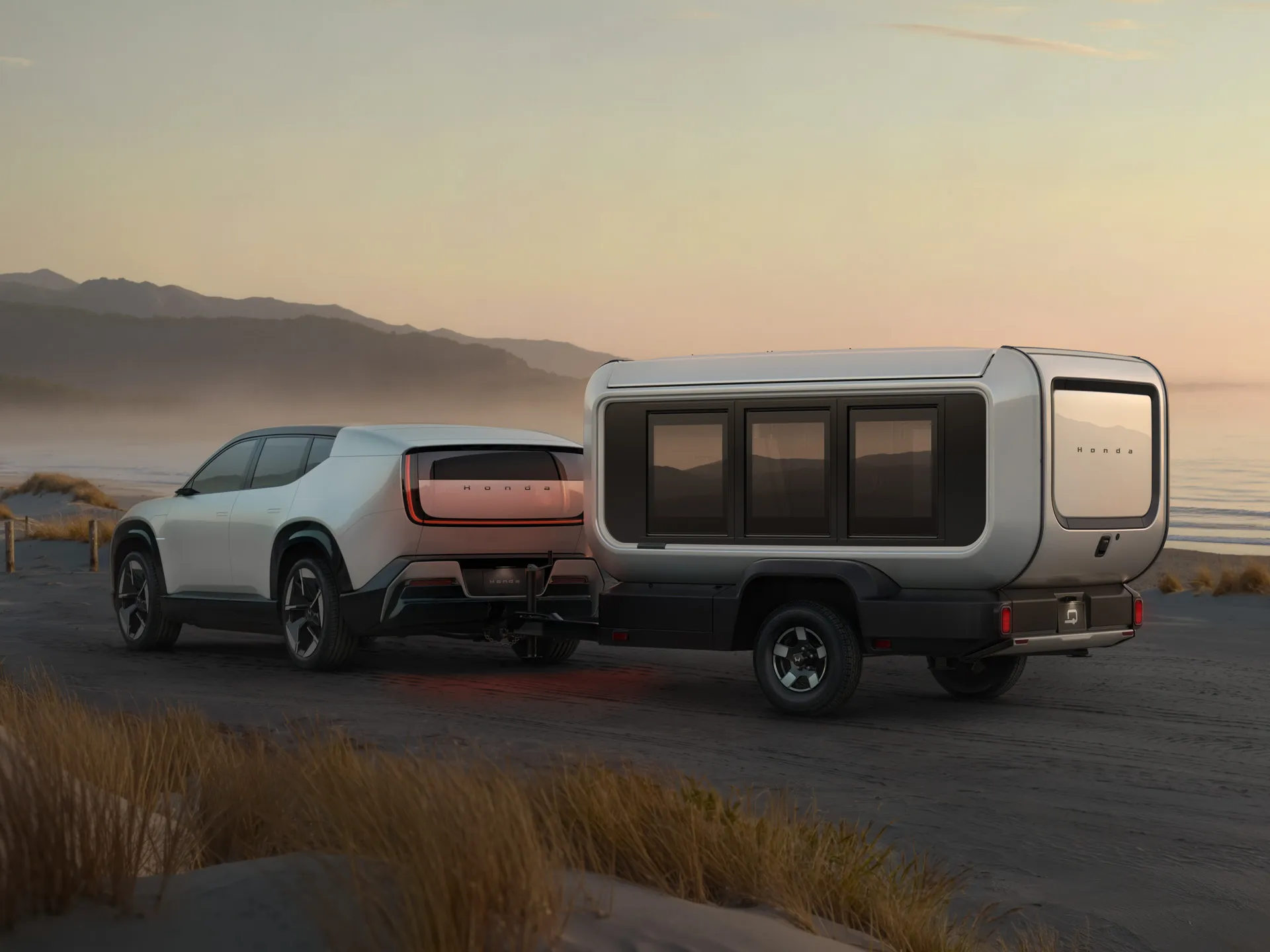 Honda Base Station külső konyha és napenergia paneles energiaellátás